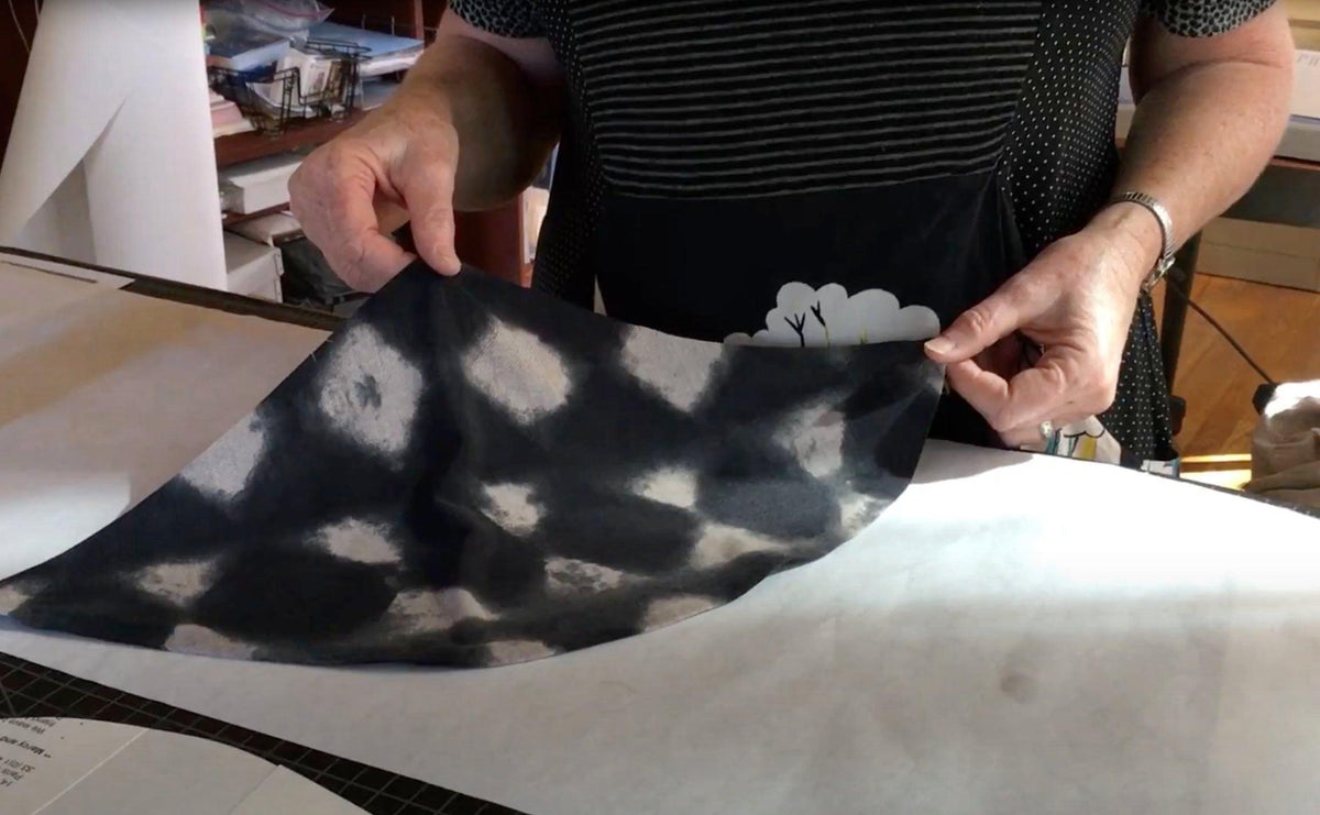 Black and white abstract print fabric by the yard for sewing projects