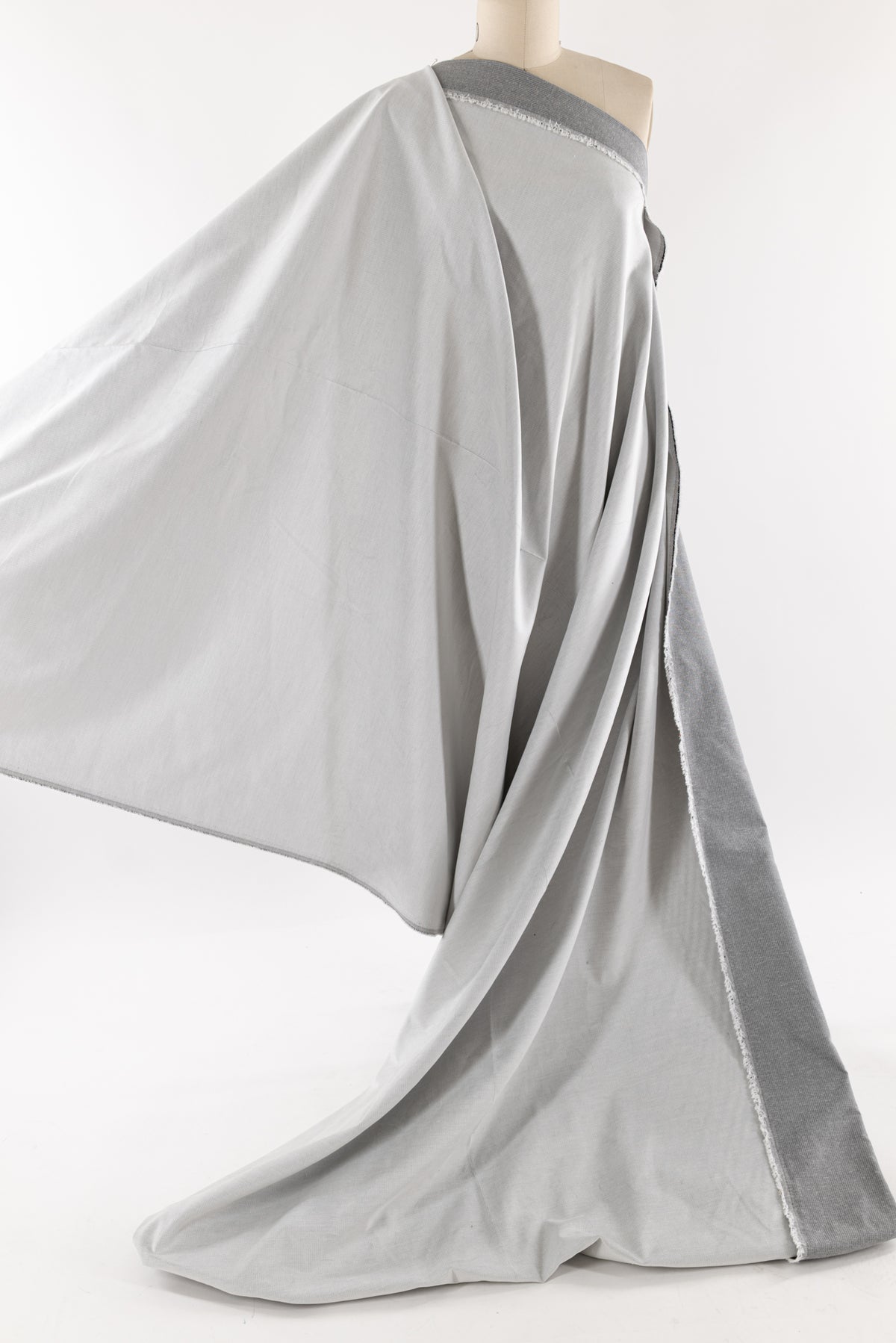 Antarctic White Micro-Wale Stretch Corduroy Woven - ENDCUT