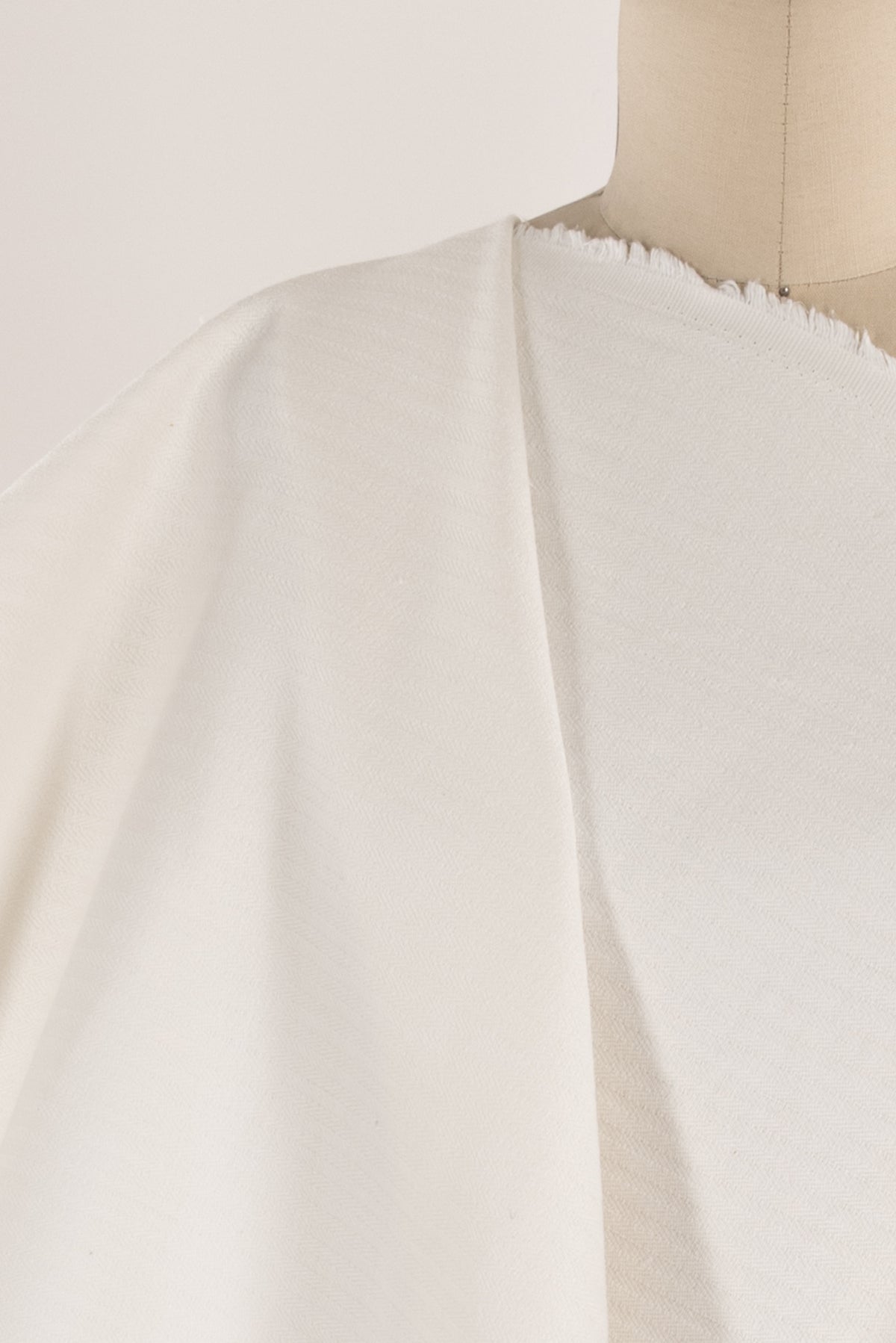 Arctic White Italian Cotton Woven