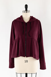 Damson Plum Bamboo/Cotton Fleece Knit