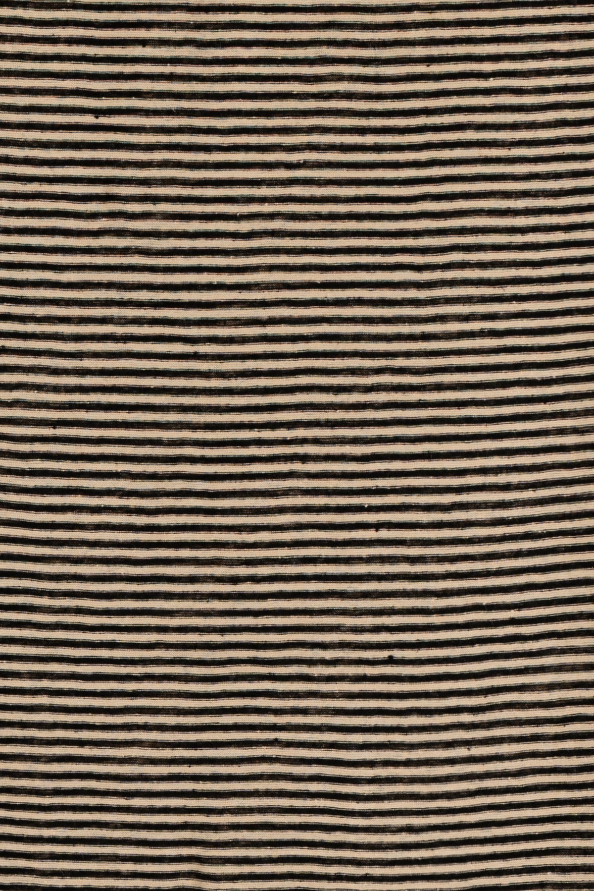 Black And Tan Stripe Linen Knit