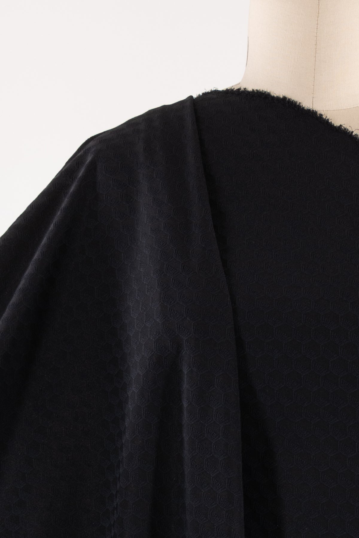 Black Honey French Viscose Double Knit - ENDCUT