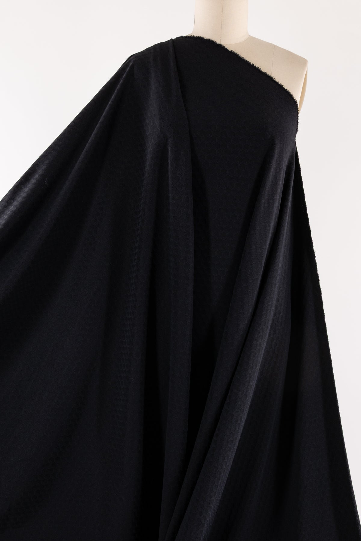 Black Honey French Viscose Double Knit - ENDCUT
