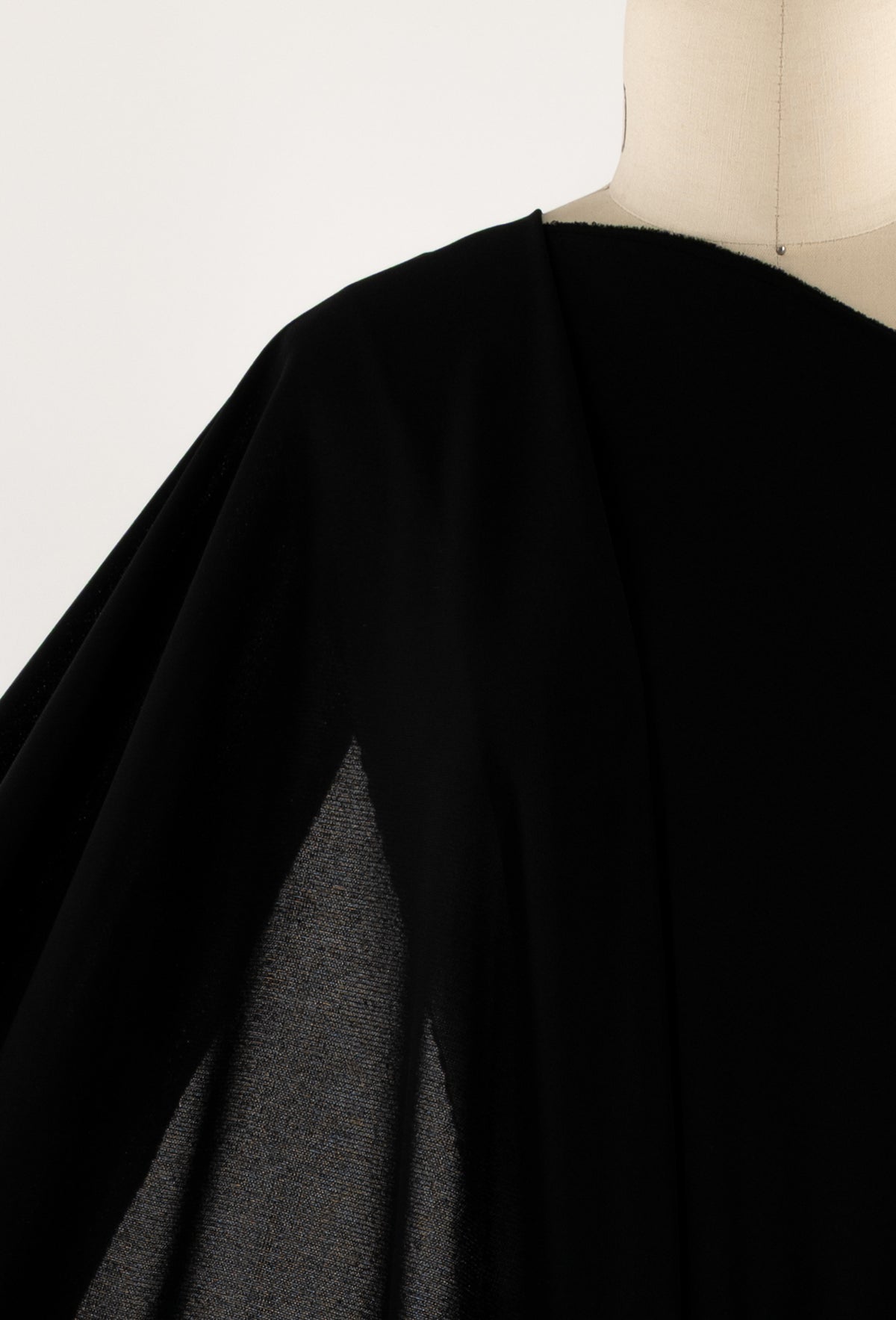 Black Mist Italian Cotton/Silk Double Knit