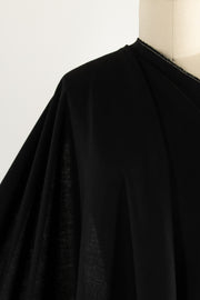 Black Stretch Euro Linen Woven