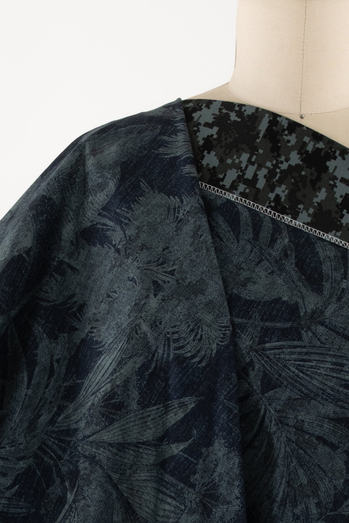 Indigo Palms Double Sided Japanese Cotton Woven