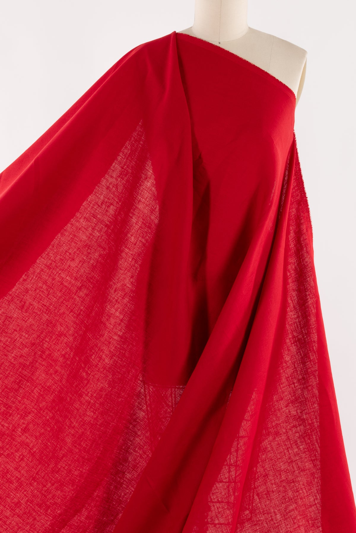 Cardinal Red Linen Woven