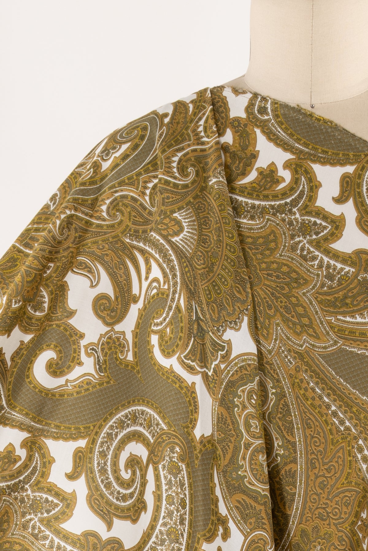 Citron Paisley Italian Viscose Woven