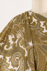 Citron Paisley Italian Viscose Woven