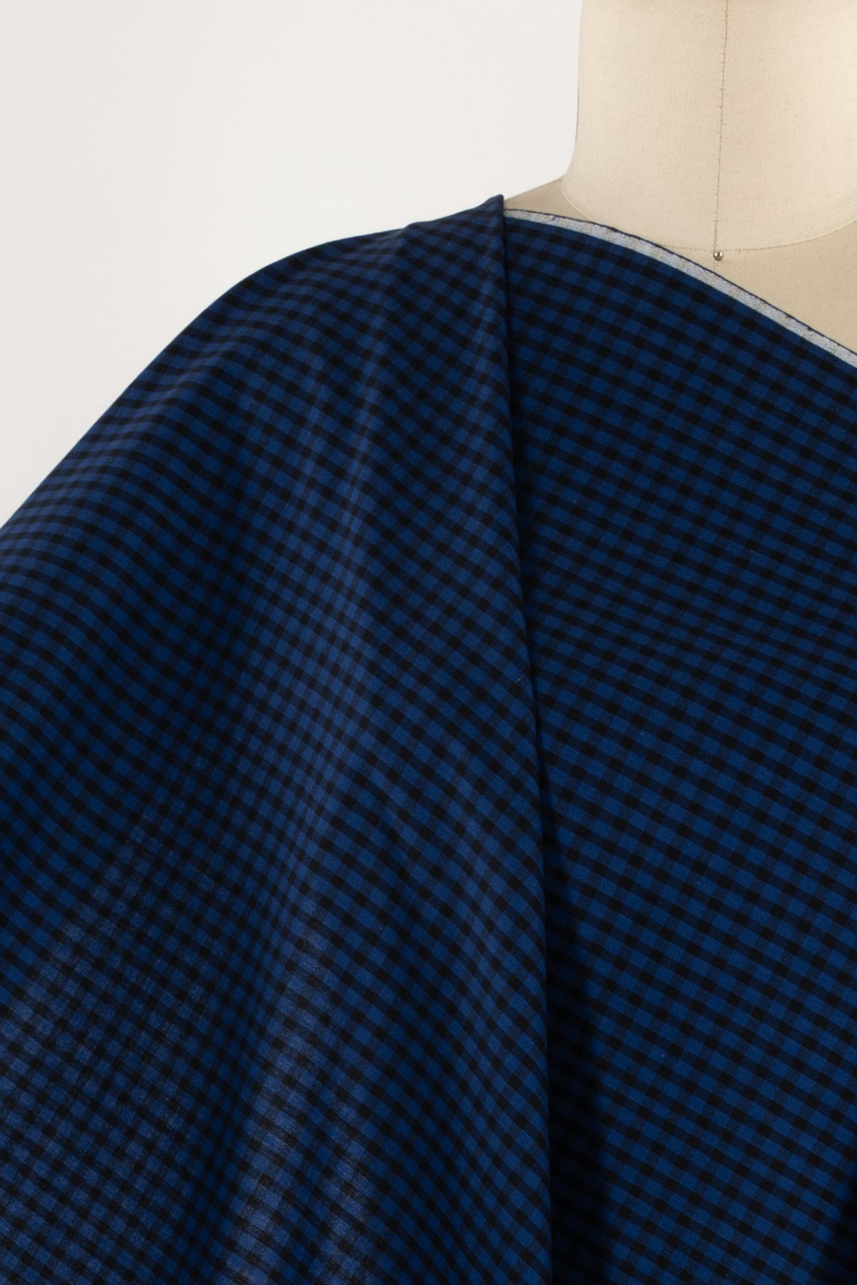 Cobalt Gingham Cotton Woven