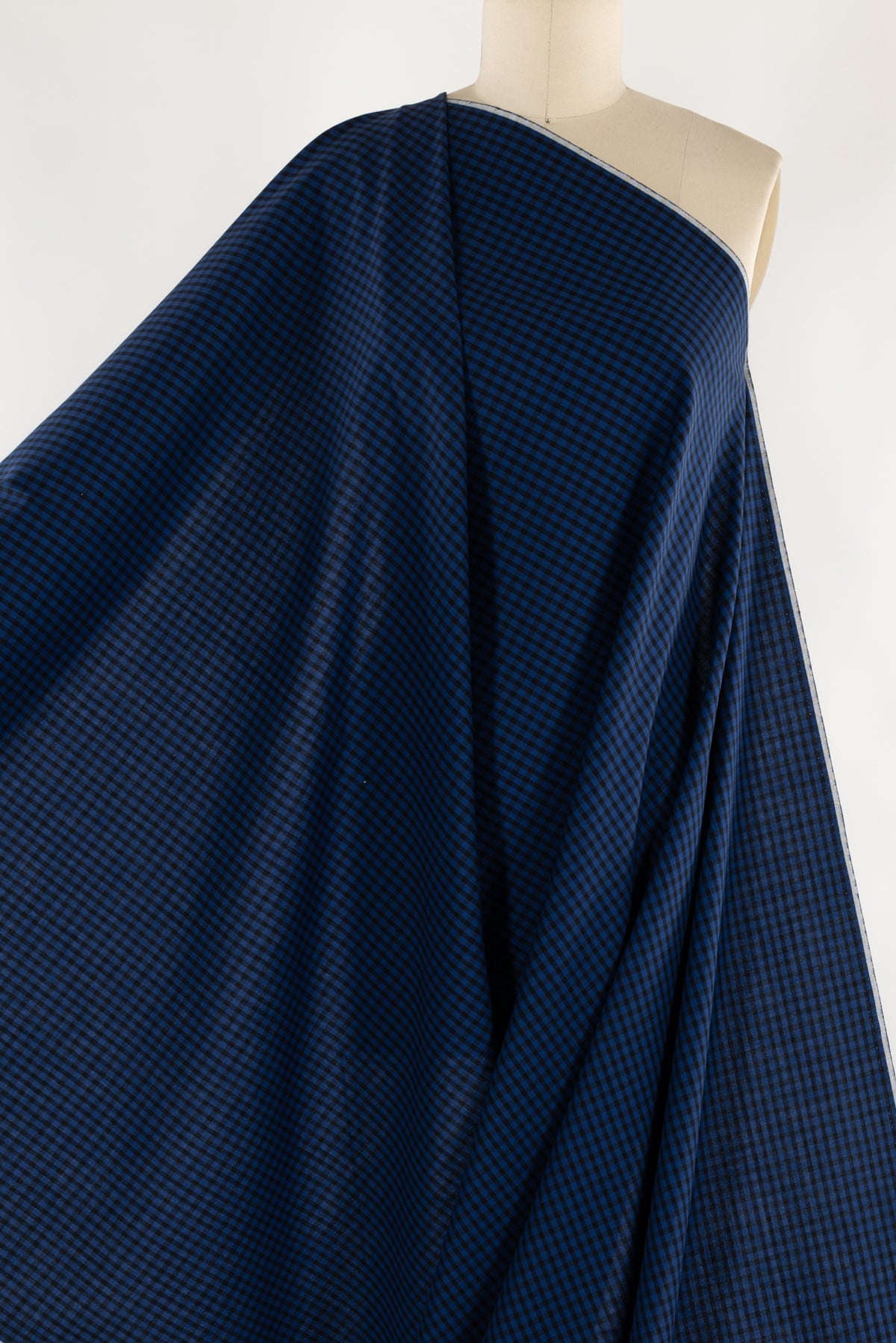 Cobalt Gingham Cotton Woven