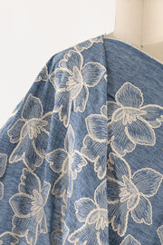 Elderflower Embroidered Chambray Woven