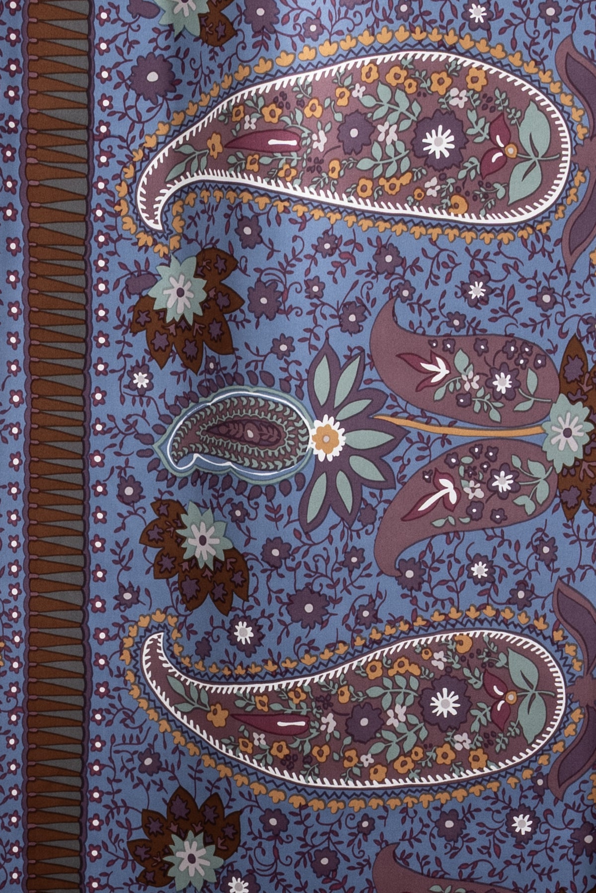 Elspeth Silk Charmeuse Border Woven
