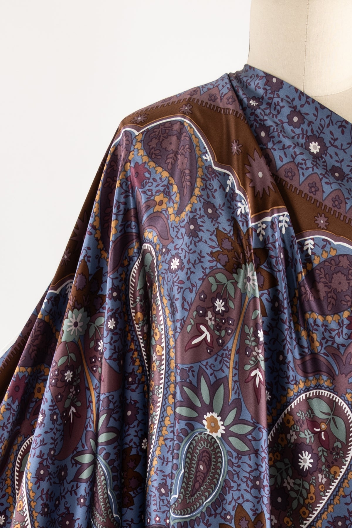 Elspeth Silk Charmeuse Border Woven