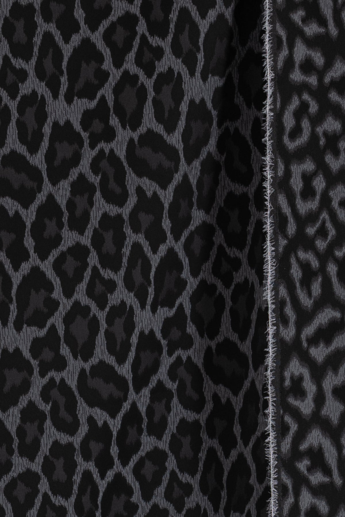 Gray Leopard Stretch Woven