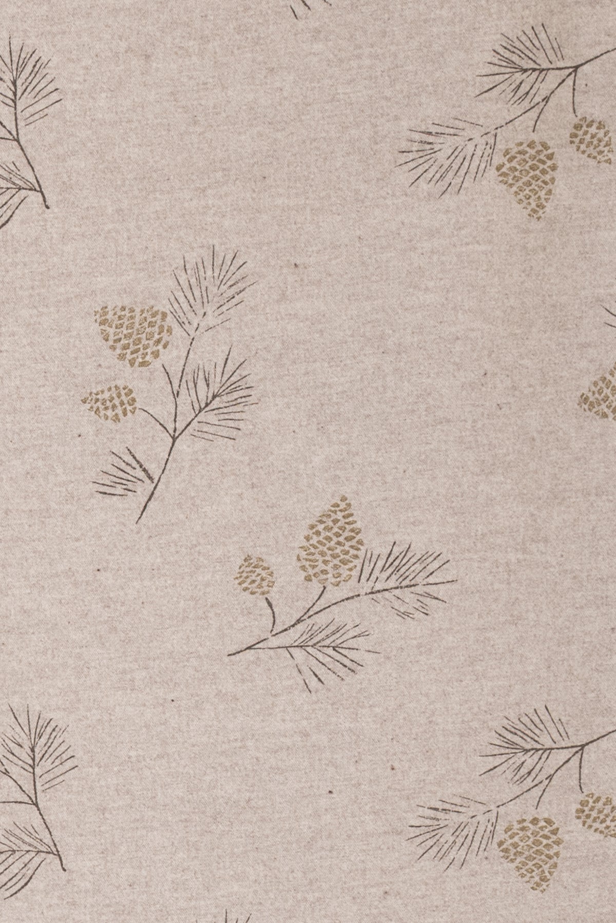 Griege Pine Cones Cotton Flannel Woven