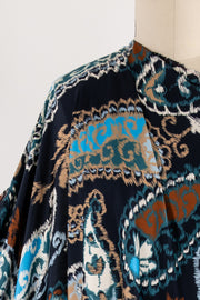 Indigo Paisley Italian Viscose Woven
