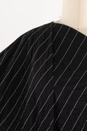 Ink And Ivory Stripe Rayon Woven