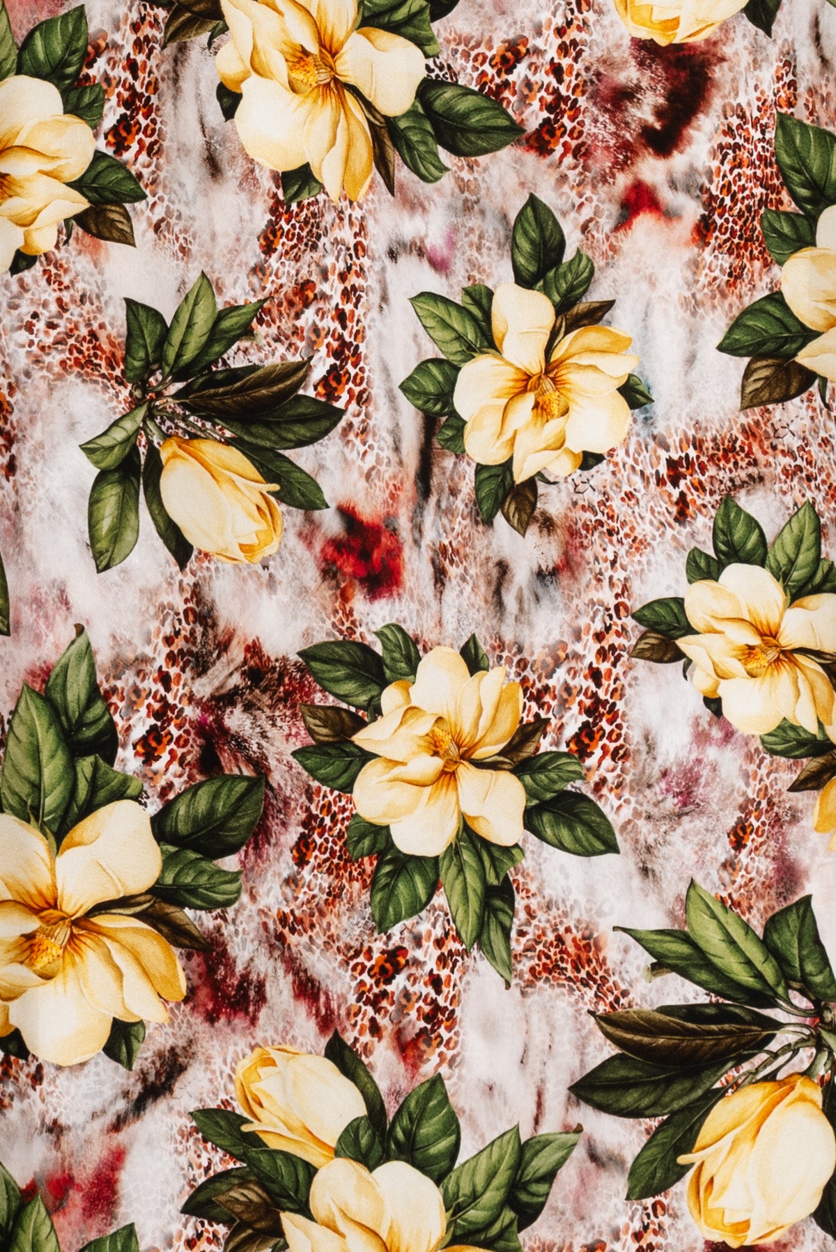 Jungle Gardenia Italian Cotton Woven - ENDCUT