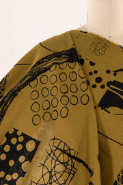 Kalamata Olive Collage Linen Woven