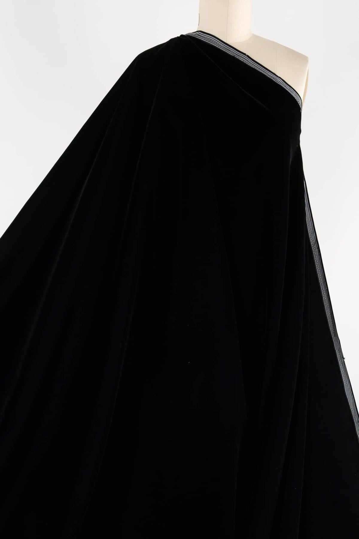 Luxe Black Velvet Woven