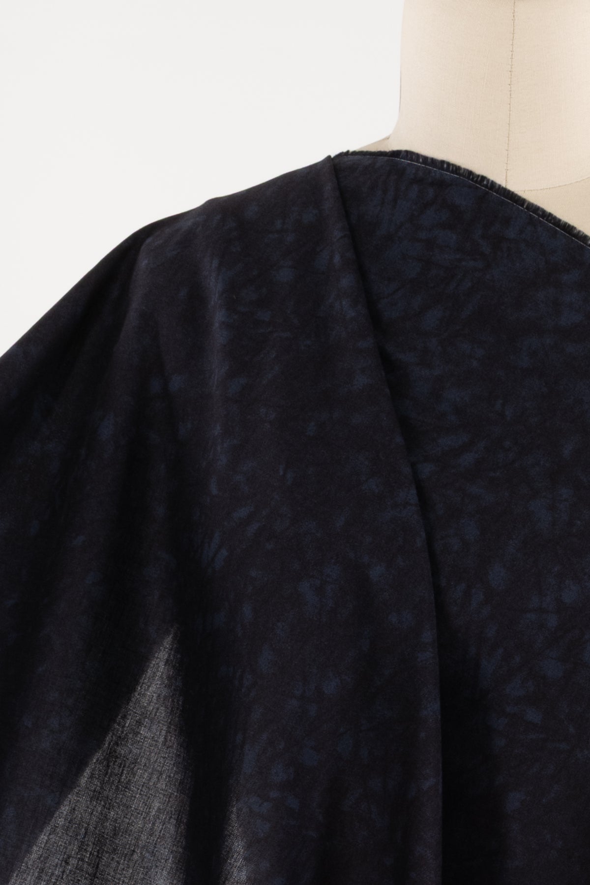 Marbled Navy Japanese Cotton Woven - ENDCUT