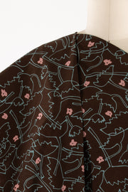 Mocha Bouquet Japanese Cotton Woven