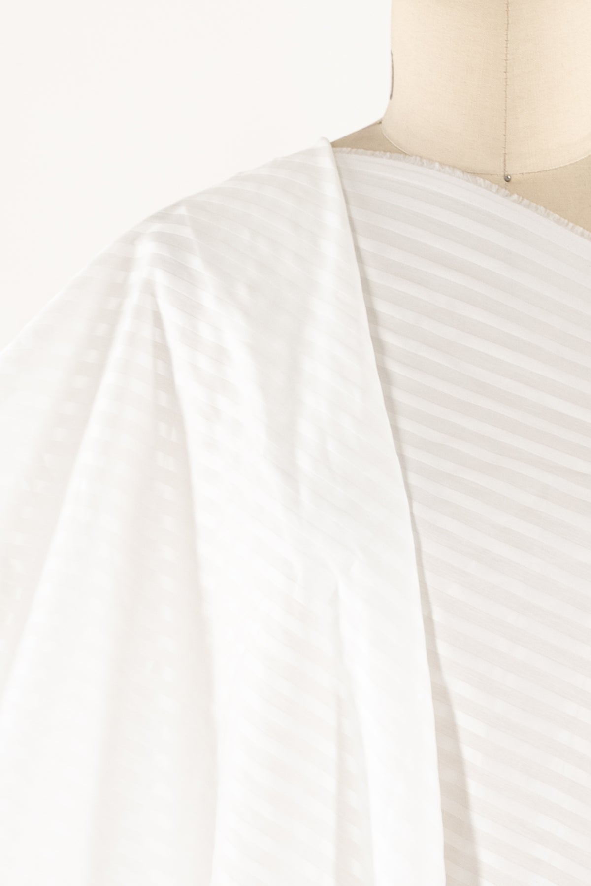 Moonbeam White Stripe Japanese Cotton Woven