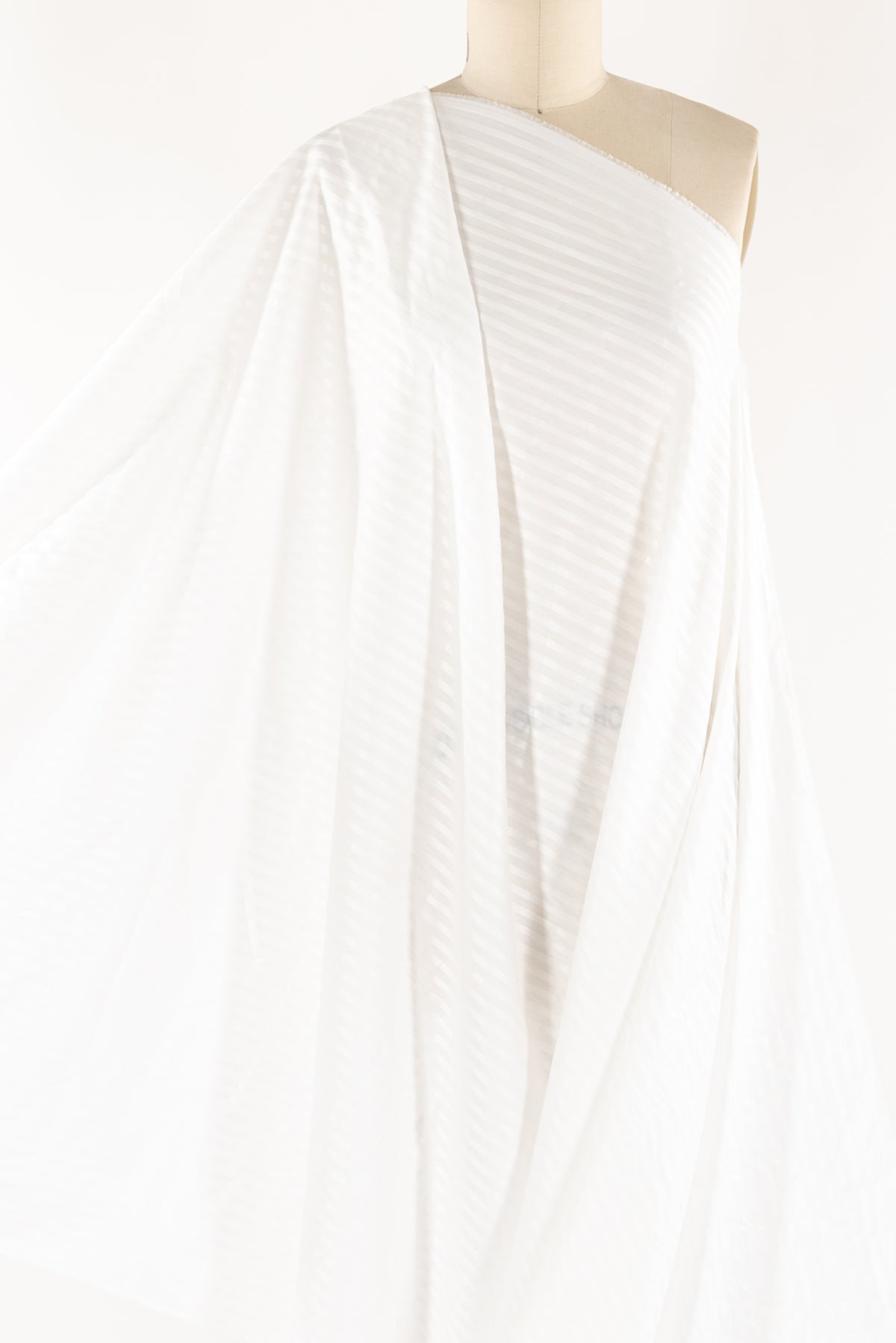 Moonbeam White Stripe Japanese Cotton Woven