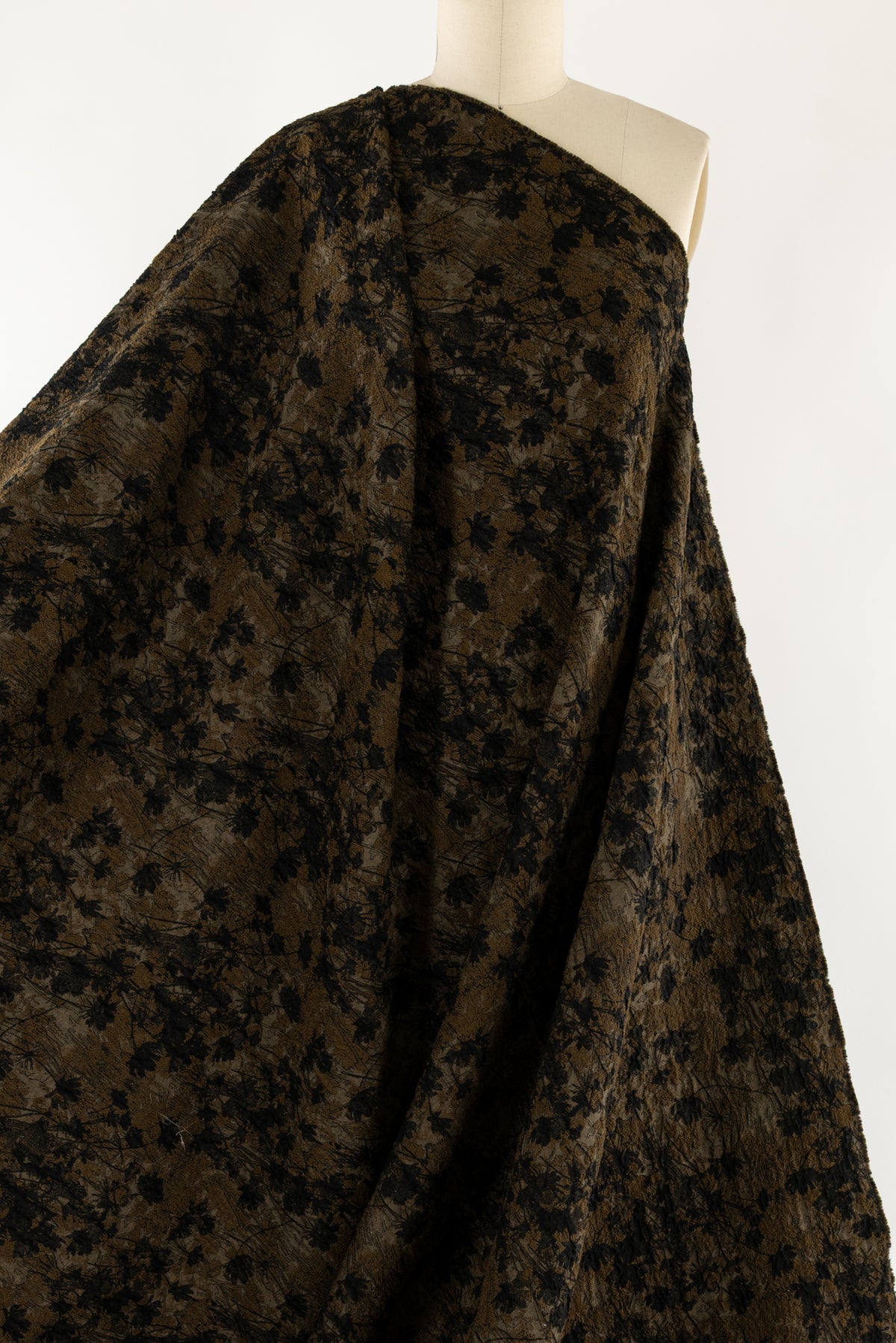 Moss Garden Wool Blend Italian Jacquard Woven