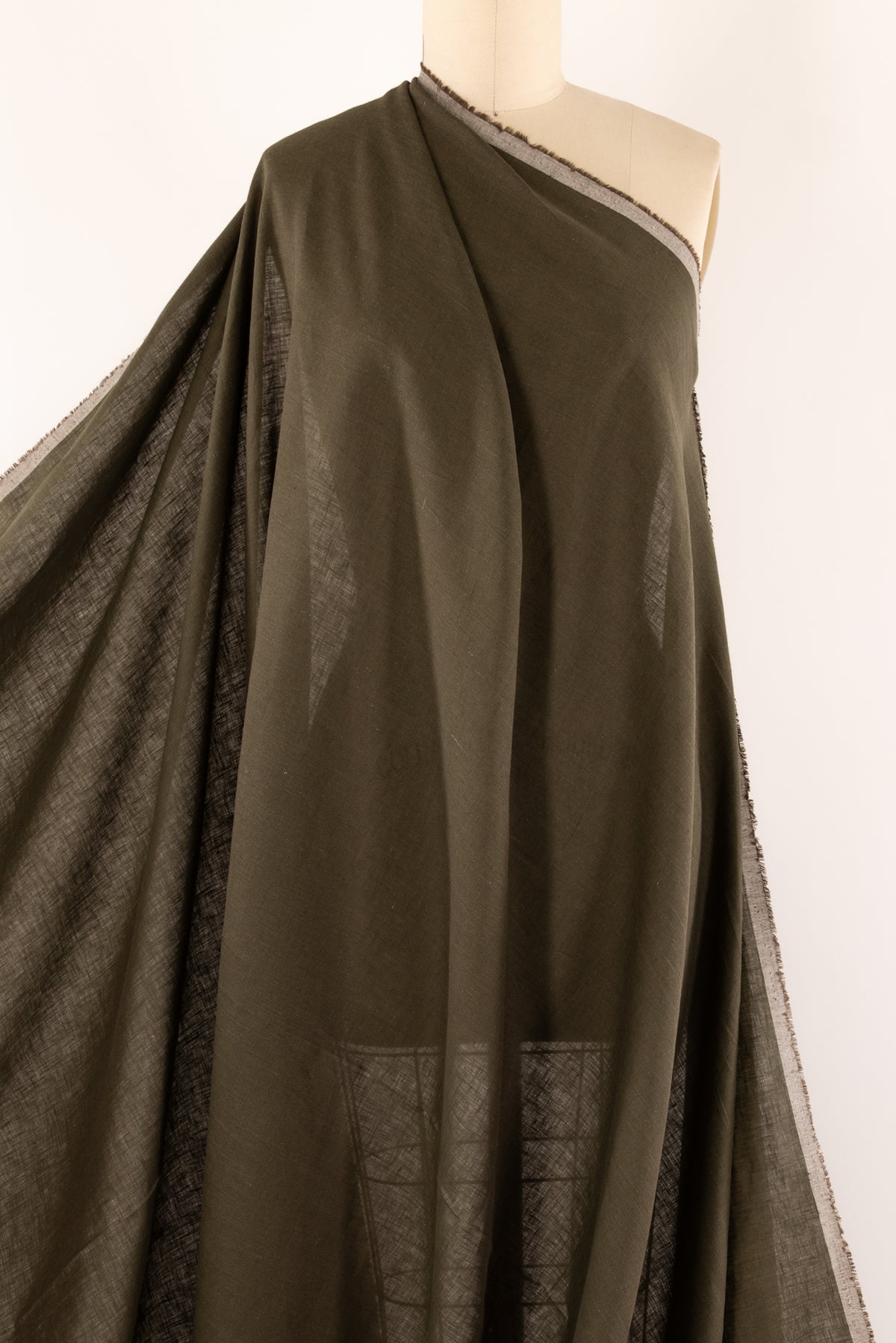 Moss Olive Linen Woven