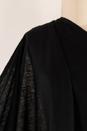 Nightfall Black Euro Linen Woven