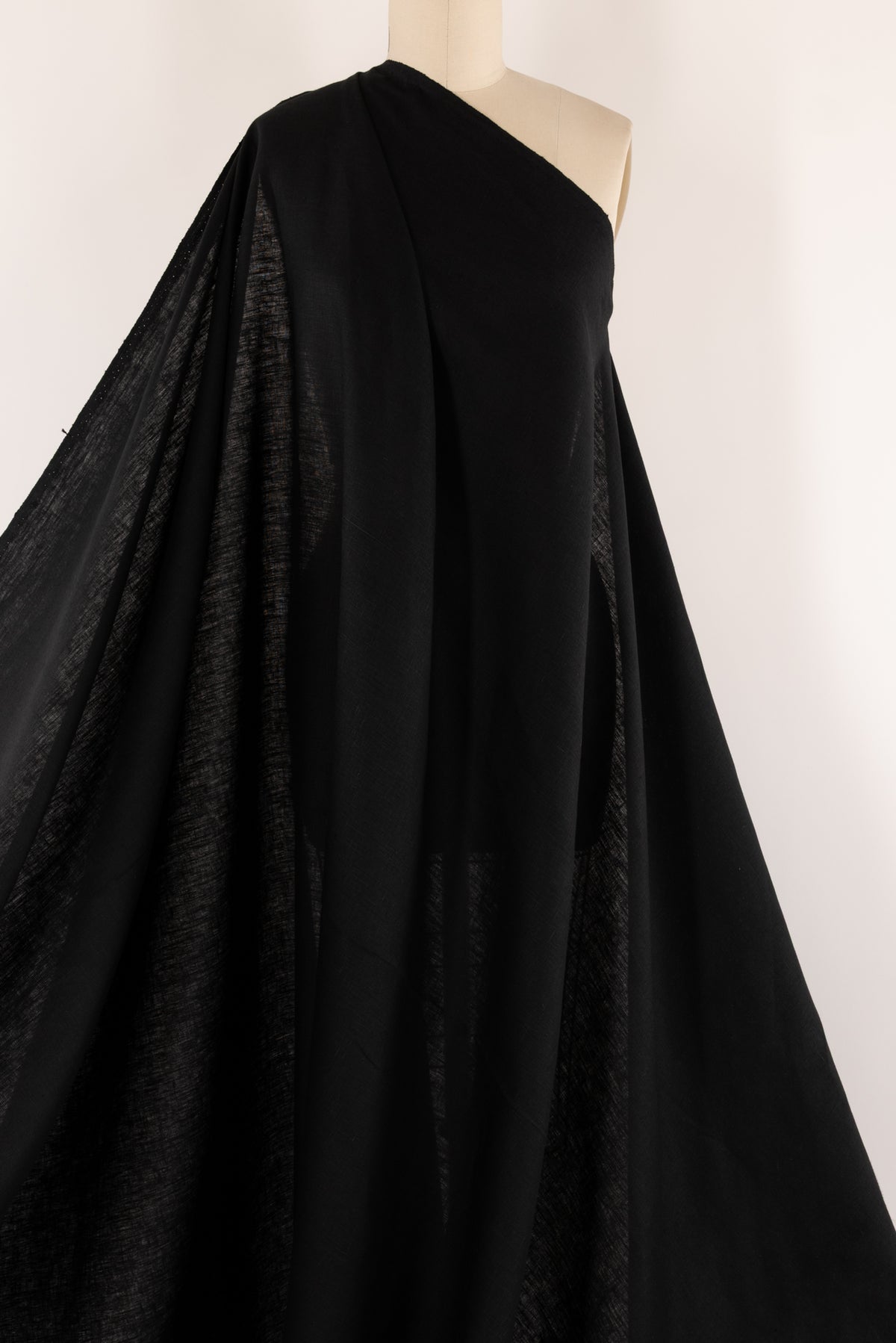 Nightfall Black Euro Linen Woven