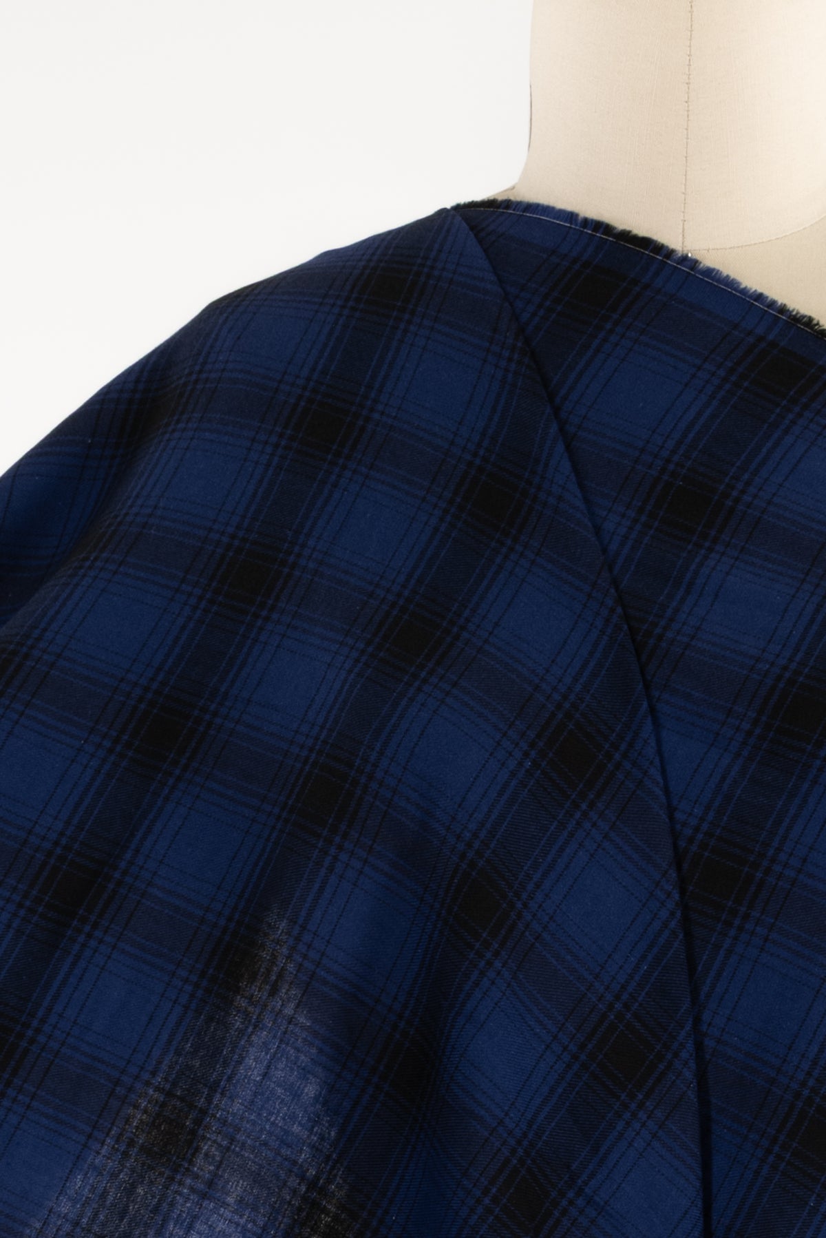 Ninja Indigo Shadow Plaid Japanese Cotton Woven - ENDCUT