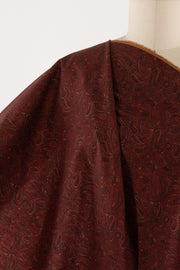 Red Oxide Paisley Japanese Cotton Woven