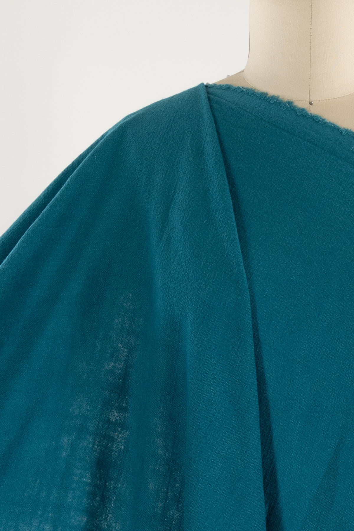 Peacock Teal Linen Woven