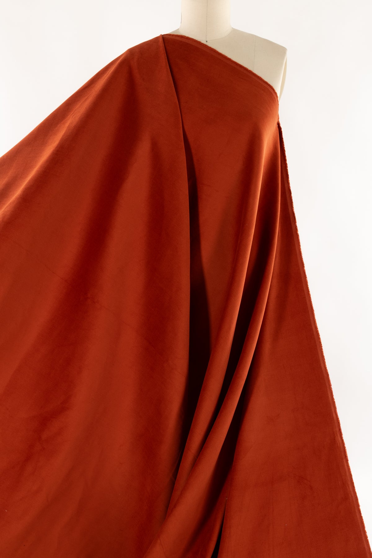 Persimmon Stretch Cotton Corduroy Woven