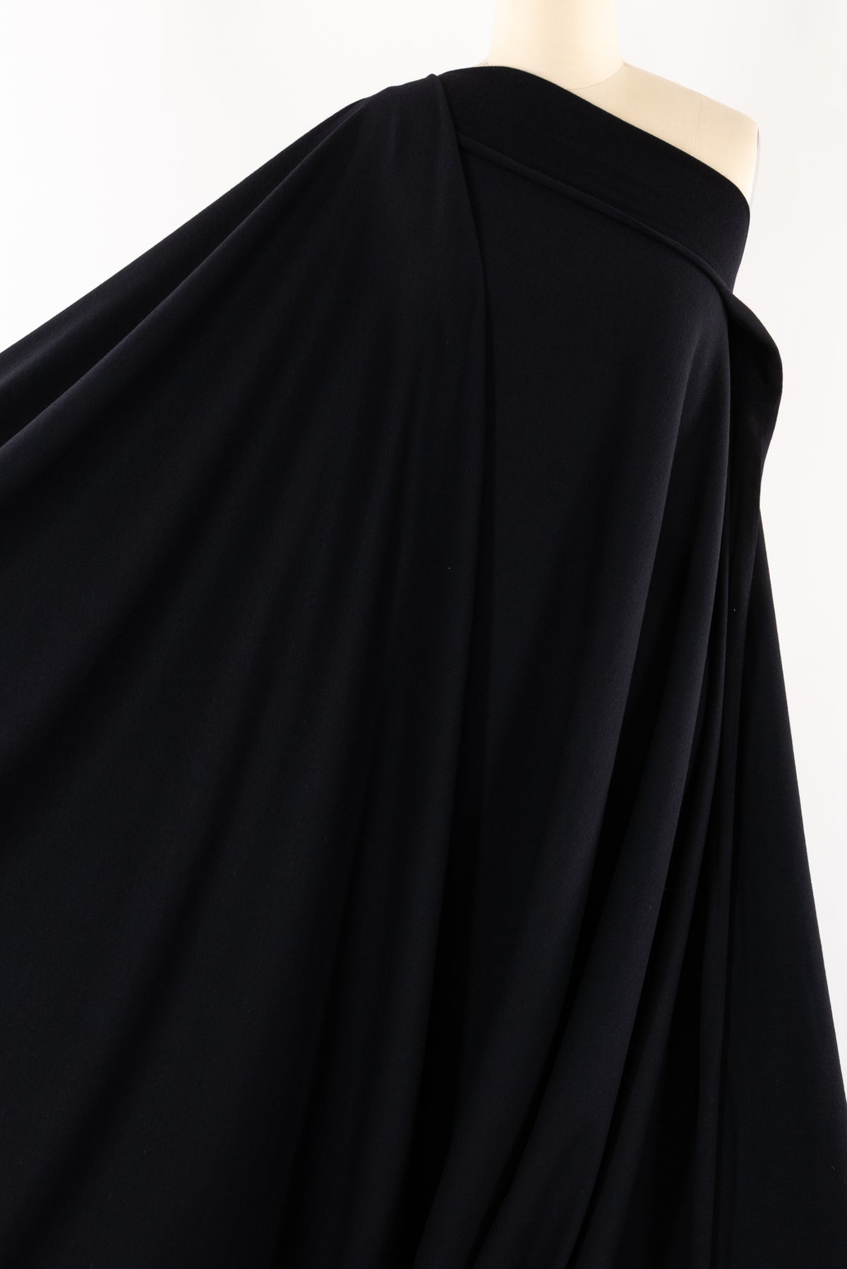 Raven Black Italian Wool Sweater Knit