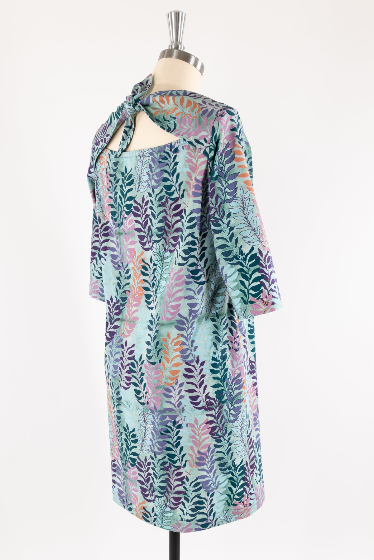 Leafy Fronds Cotton Knit Dress
