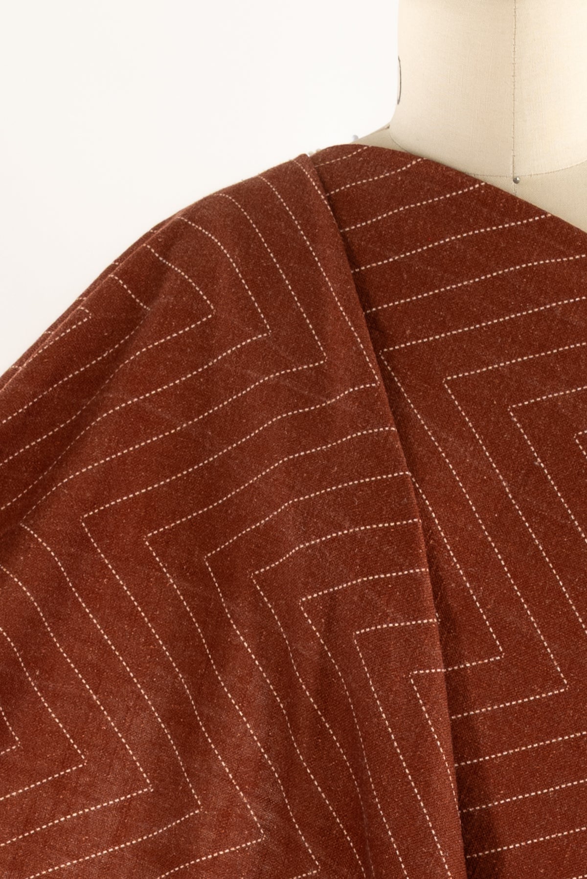 Rust Zig Linen Woven