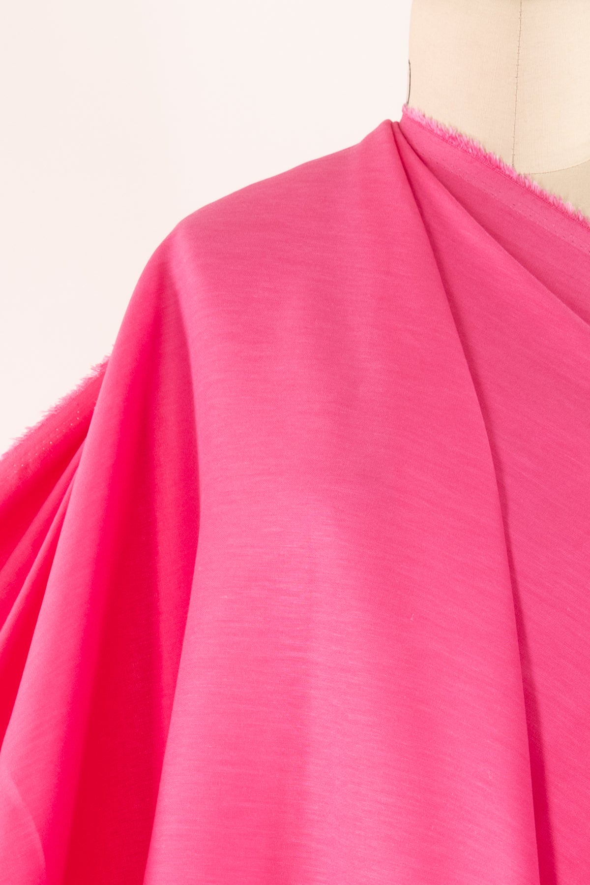Shocking Pink Euro Stretch Linen Woven