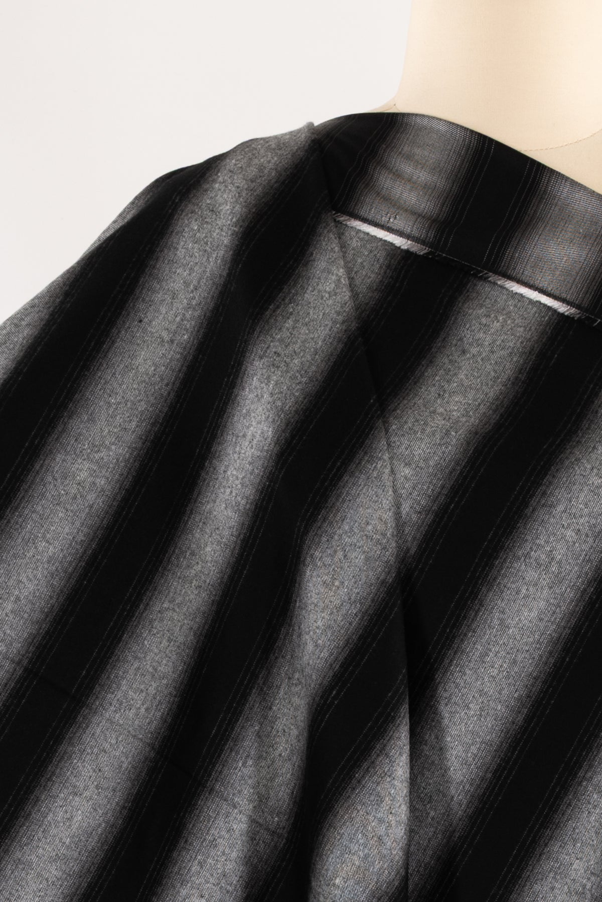 Smoky Mist Stripes Cotton Flannel Woven