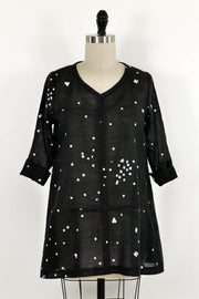 Flower Dots Linen/Cotton Tunic