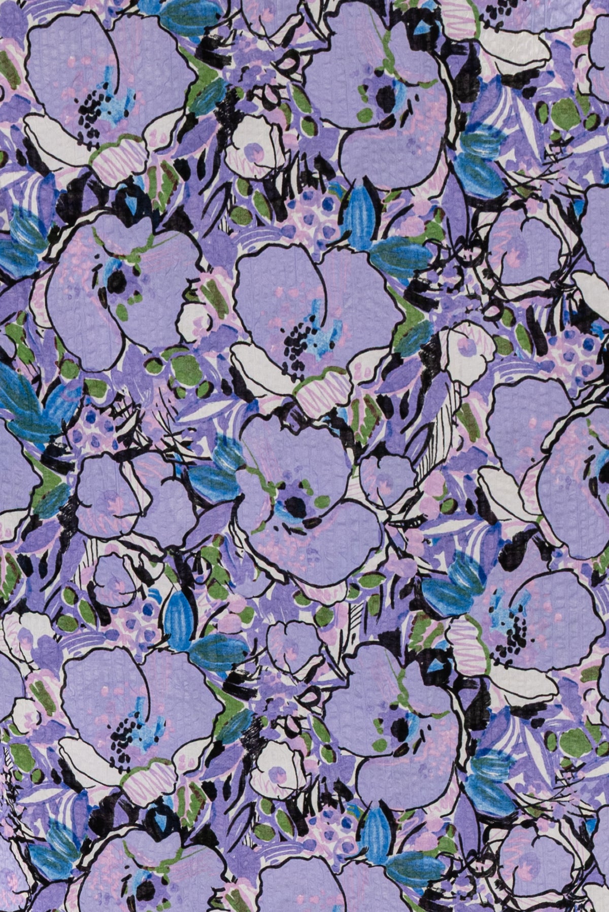 Sweet Violet Japanese Cotton Plissé Woven