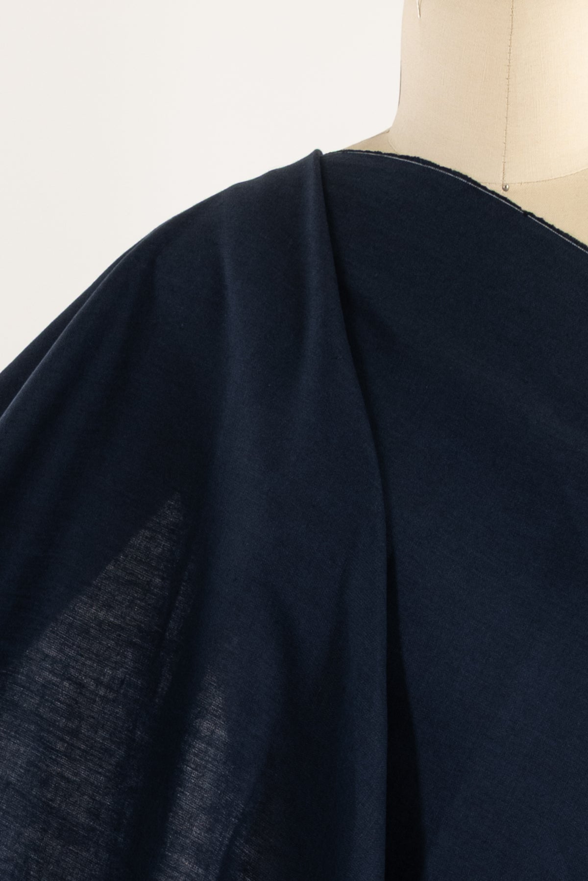 Twilight Navy Euro Linen Woven - ENDCUT