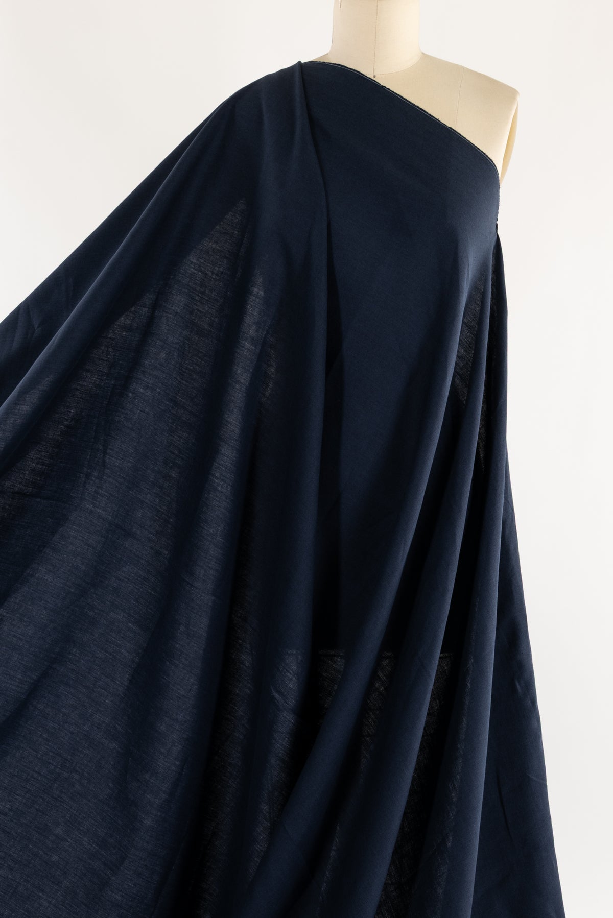 Twilight Navy Euro Linen Woven - ENDCUT