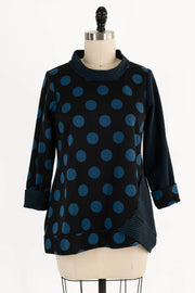 Grande Blue Dots Knit T-Shirt/Tunic