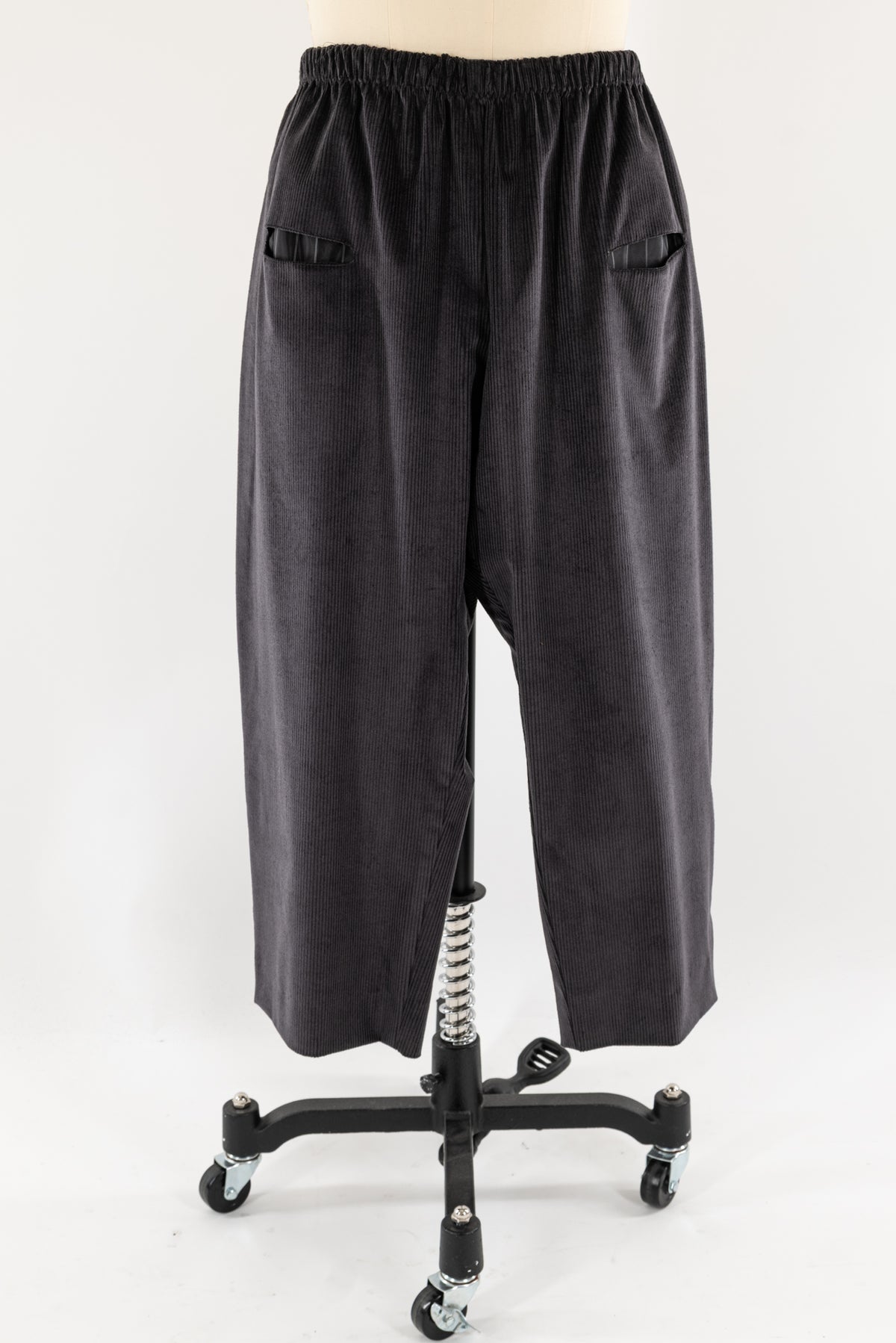Heron Gray Cotton Corduroy Woven