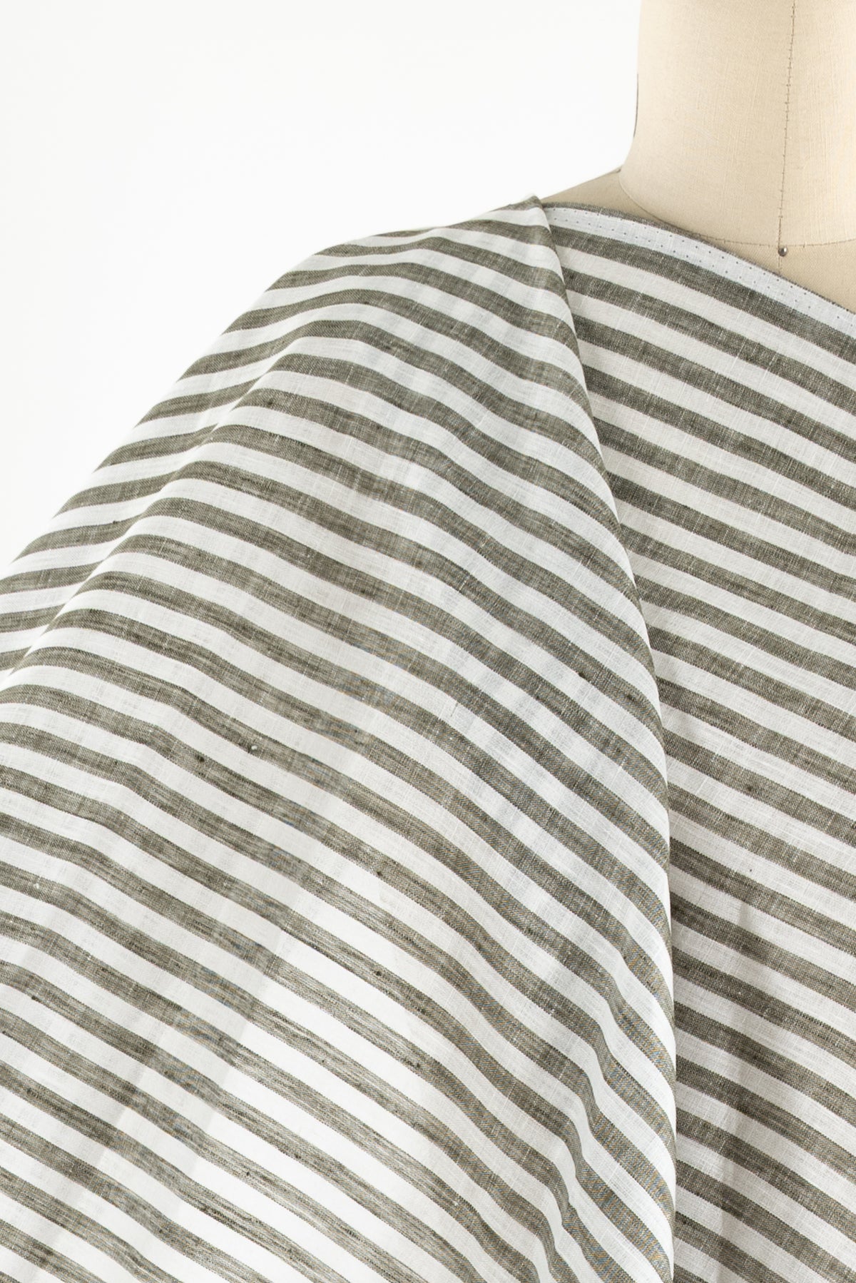 Verdant Stripe Linen Woven