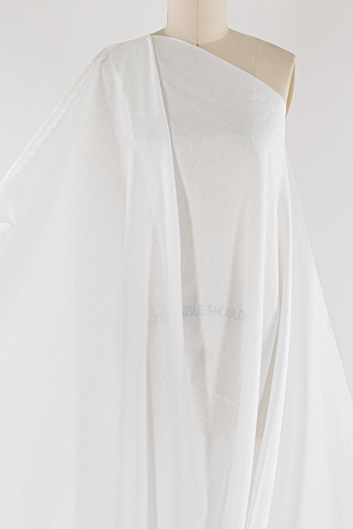 Whisper White Damask Japanese Cotton Woven - ENDCUT